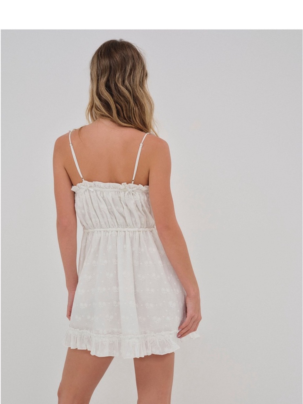 For Love & Lemons Edie Eyelet Slip Dress | White | (M) | NWT - Picture 2 of 5